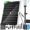 Produktbild: 20W Solar Teichpumpe 1300L/H | 4 Variable Fontänenmodelle | Für Gartenteich, Springbrunnen, Bachlauf