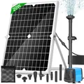 Produktbild: 20W Solar Teichpumpe 1300L/H | 4 Variable Fontänenmodelle | Für Gartenteich S...
