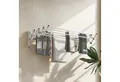 Produktbild: HOMCOM Wandwäschetrockner Wäscheständer Wand Ausziehbar mit 8 Stangen aus Aluminium, für Drinnen und Draußen 86 x 61 x 22 cm, Silber