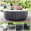 Produktbild: Intex 28440 Whirlpool Pure SPA Bubble Massage GreyWood 196x71 cm aufblasbar