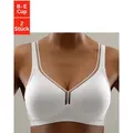Produktbild: T-Shirt-BH PETITE FLEUR, Damen, Gr. 80, Cup C, weiß (2xweiß), Jersey, Obermaterial: 93% Baumwolle, 7% Elasthan, BHs T-Shirt-BH, ohne Bügel aus Baumwolle, Basic Dessous, Topseller