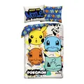 Produktbild: Pokémon Bettwäsche Set aus Mikrofaser 140 × 200 cm + 70 × 90 cm