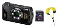 Produktbild: Pentax WG-8 schwarz wasserdicht outdoor + Zubehörpaket: 128GB + Trageschlaufe