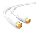 Produktbild: 1m Antennenkabel TV Anschlusskabel UHD 8K 4K HDTV Koaxial Stecker/Buchse verg...