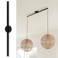 Produktbild: Lightswing® Twin Aufhängesystem für zwei Hängelampen - Matt Schwarz - 90 cm - Beweg deine Hängeleuchte Mühelos - Einfache Installation - Hängelampe Esstisch - Pendellampe Verstellbar - Hängeleuchte