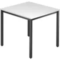 Produktbild: Besprechungstisch 80x80cm Weiß/Schwarz eckig
