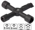 Produktbild: BGS Schaltschrankschlüssel universal , Vierkant, Dreikant, Doppelbart BGS-9803