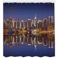Produktbild: Abakuhaus Duschvorhang Moderner Digitaldruck mit 12 Haken auf Stoff Wasser Resistent Breite 175 cm, Höhe 200 cm, Stadt New York City USA bunt 175 cm x 200 cm