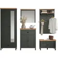 Produktbild: Landscape Garderobe, Grün, Eiche, Holzwerkstoff, 5-teilig, 1 Schubladen, 261x198x39 cm, stehend, Garderobe, Garderoben-Sets & Serien, Garderoben-Sets