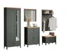 Produktbild: trendteam smart living - 5-teilige Garderobenkombination Garderobenmöbel - Garderobe - Stanton - Aufbaumaß (BxHxT) 261 x 198 x 39 cm - Farbe Tannengrün mit Evoke Eiche - 220991104