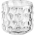Produktbild: LEONARDO HOME Poesia Tischlicht, Deko Kerzenglas mit grossen Rauten, Kerzen-Halter aus Glas, schönes Windlicht, 10 x 10 cm, 076432
