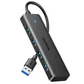 Produktbild: 4-Port USB 3.0 Hub Verteiler 5Gbps USB Mehrfachstecker Splitter für MacBook, ...