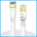 Produktbild: CAT 8 LAN Kabel 6m Flaches Netzwerkkabel 40Gbps Weiß 2000MHz Reinkupfer DDMALL