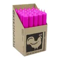 Produktbild: luterna Stabkerzen aus Paraffin, 180/22 mm, Neon-Pink, KERZENFARM HAHN, Brenndauer ca. 8h, 25 Stück pro Verpackung