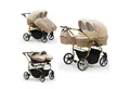 Produktbild: BabyMerc Zwillingswagen Duet Lux Gold 4 in 1 inkl. Sportsitze und Autositze in 20 Farben