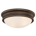 Produktbild: Westinghouse Lighting 63706 Zweiflammige Deckenleuchte Sophia, 33 cm, von Westinghouse Lighting für Innenbereiche, Ausführung in geölter Bronze mit Akzenten und Opalmilchglas