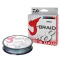 Produktbild: Daiwa 2 Stück J-Braid 8 Braid 0,20 mm, 13,0 kg/29,0 lbs, 300 m Multicolour (Doppelpack)
