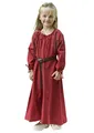 Produktbild: Battle-Merchant Kinder Mittelalterkleid Ana für Mädchen, Langarm, bodenlang, Baumwolle, Mittelalter Gewandung, rot, Gr. 110