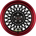 Produktbild: Borbet B black rim red 7x17 ET30 - LK4/100 ML64 497187 Felgen Alufelgen
