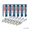 Produktbild: 6 BOSCH SUPER+ ZÜNDKERZEN passend für AUDI 80 A4 A6 A8 V6 BMW Z3 E36 E46 E38 E39