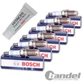 Produktbild: 6x BOSCH ZÜNDKERZEN+FETT passend für AUDI 80 A4 A6 A8 2.6 2.8 V6 BMW Z3 E36 E46