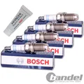 Produktbild: 4x BOSCH ZÜNDKERZE+FETT passend für AUDI A2 A3 A4 A6 TT BMW 3/5er Z3 E30 E36 E34