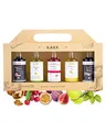 Produktbild: Laux Essig Öl Geschenkset - 5 Sorten - Olivenöl, Walnussöl, Balsam & Aperitif - Für Salate oder herzhafte Gerichte - Geschenk-Idee für Weihnachten (5x40ml)