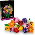 Produktbild: LEGO Botanicals Tulpenstrauß - Kunstblumen für Erwachsene - inkl. 14 künstlicher Tulpen in 5 Farben zur Deko Blumen für Schreibtisch & Zuhause ... - Bronze