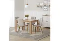 Produktbild: Homestyle4u Esstisch Esszimmertisch Holztisch Küchentisch Massiv Weiß / Eiche klein Küche, 120x80, ausziehbar/erweiterbar