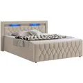 Produktbild: Juskys Boxbett, Beige, Textil, 180x200 cm, Schlafzimmer, Betten, Boxspringbetten