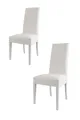 Produktbild: t m c s Tommychairs - 2er Set Moderne Stühle Luisa für Küche und Esszimmer, robuste Struktur aus lackiertem Buchenholz Farbe Weiss, Gepolstert und mit weissem Kunstleder bezogen