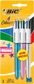 Produktbild: BIC Shine Retractable Ballpoint Pen Blister Pack of 3 Assorted Colours 3 count (