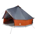 Produktbild: vidaXL Tipi-Zelt Tipi-Familienzelt 10 Personen Grau und Orange Wasserdicht, (1 tlg)