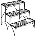 Produktbild: tectake® Blumentreppe Michelle mit 3 Stufen 60 x 60 x 60 cm - Schwarz