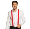 Produktbild: Boland Kostüm Hosenträger Rot – Basic Y-Form verstellbar für Herren & Damen Party, versttellbar