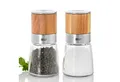 Produktbild: AdHoc Salz-/Pfeffermühle Set aus 2 Gewürzmühlen AKASIA manuell, (2 Stück), edler Glascontainer und langlebiges Keramik-Mahlwerk