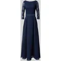 Produktbild: Swing Abendkleid mit Ausbrenner-Effekt in Marine, Größe 46