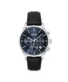 Produktbild: BOSS Chronograph Quarz Uhr für Herren Kollektion Avery mit Schwarzes Lederarmband - 1514156