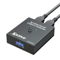 Produktbild: USB 3.0 Switch, Bidirektional USB Umschalter 2 in 1 Out / 1 in 2 Out,MLEEDA USB Switcher für 2 PC Gemeinsame Tastatur Maus Scanner Drucker