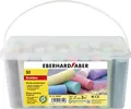 Produktbild: Eberhard Faber 526550 - Straßenkreide 50er Eimer, 8 leuchtenden Farben Straßenmalkreide, Basicfarben