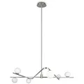 Produktbild: Trio Leuchten Hängeleuchte Flaming, Weiß, Chrom, Nickel, Metall, Glas, 73.5x195x120 cm, höhenverstellbar, Lampen & Leuchten, Innenbeleuchtung, Leuchten nach Räumen, Esstischlampen