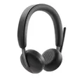 Produktbild: Dell WL3024 Kabelloses Headset, Kunstleder-Kopfbügel, integriertes AI-basiertes Mikrofon mit Geräuschunterdrückung, Galgenmikrofon, Schwarz