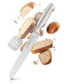 Produktbild: RÖSLE Brotmesser Basic Line - 20 cm, hochwertiges Brotschneidemesser mit Wellenschliff, Edelstahl 18/10, ergonomischer Griff, scharfes Küchenmesser für Brot, Brötchen und Baguette