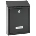 Produktbild: ARREGUI Civic E5724-C Stahl-Außenbriefkasten Größe S (DIN A5 Mail), kleiner Wandbriefkasten, Einzelpostfach, einfach zu installieren, Schwarz