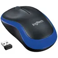 Produktbild: Logitech M185 Maus Scroll Rad kabellos schwarz blau USB