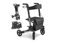 Produktbild: Juskys Rollator Vital faltbar, leicht & höhenverstellbar aus Aluminium bis 130 kg mit Sitz Schwarz