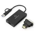 Produktbild: Renkforce Externe Grafikkarte DDR3-RAM USB-A, USB-C® (USB 3.2 Gen 1), HDMI®, DVI