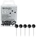 Produktbild: Westcott Markierungsnadeln E-1050200, schwarz, 5 mm Kopfdurchmesser, 16 mm Länge, 100 Stück