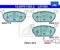 Produktbild: Bremsbelagsatz, Scheibenbremse ATE Ceramic ATE 13.0470-7303.2