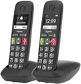 Produktbild: Gigaset E290 Duo - 2 Schnurlose Senioren-Telefone ohne Anrufbeantworter, große Tasten, Zielwahltasten für wichtige Nummern, Verstärker-Funktion für extra lautes Hören, schwarz [Deutsche Version]